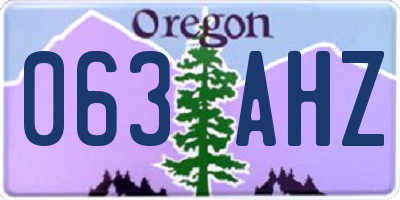 OR license plate 063AHZ