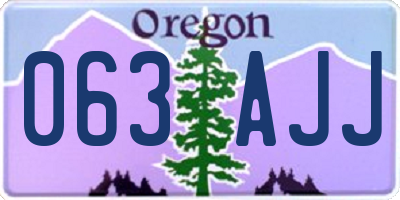 OR license plate 063AJJ