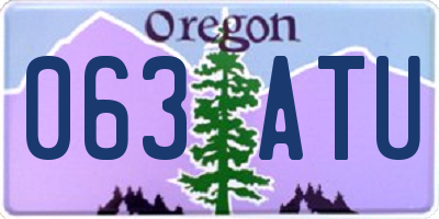 OR license plate 063ATU