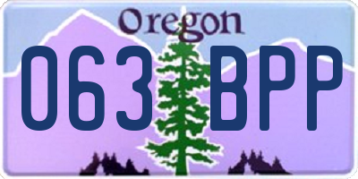 OR license plate 063BPP