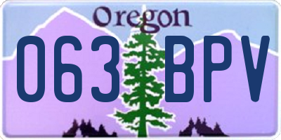 OR license plate 063BPV