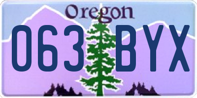 OR license plate 063BYX