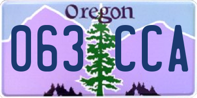 OR license plate 063CCA