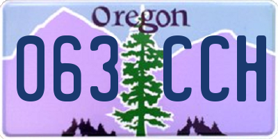 OR license plate 063CCH