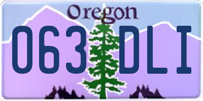 OR license plate 063DLI