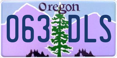 OR license plate 063DLS