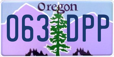OR license plate 063DPP