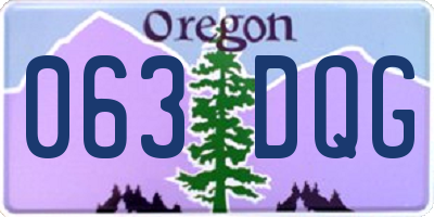 OR license plate 063DQG