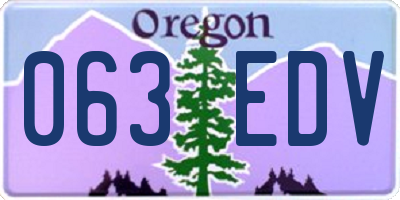 OR license plate 063EDV