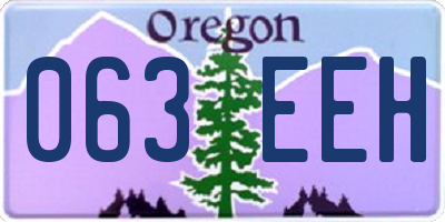 OR license plate 063EEH