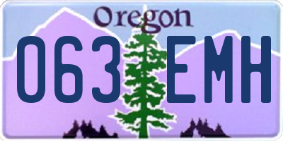 OR license plate 063EMH
