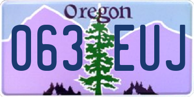 OR license plate 063EUJ