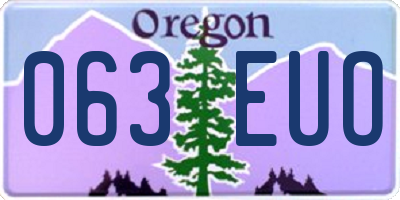 OR license plate 063EUO
