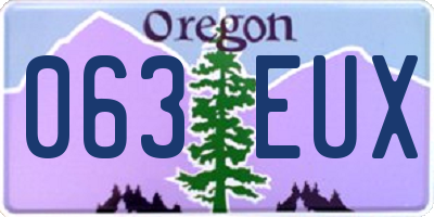 OR license plate 063EUX