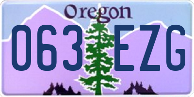 OR license plate 063EZG