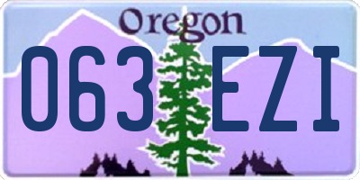 OR license plate 063EZI