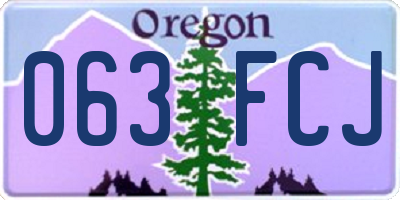 OR license plate 063FCJ