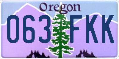 OR license plate 063FKK