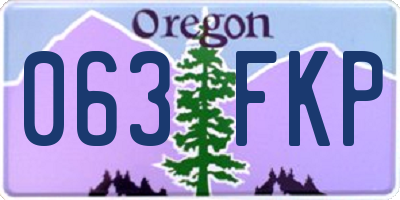 OR license plate 063FKP