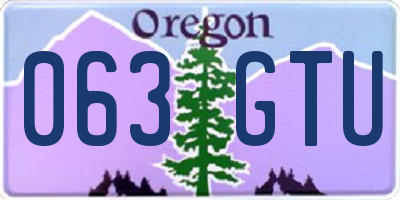 OR license plate 063GTU