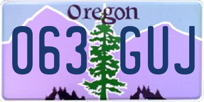 OR license plate 063GUJ