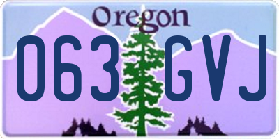 OR license plate 063GVJ