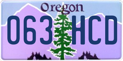 OR license plate 063HCD