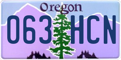 OR license plate 063HCN