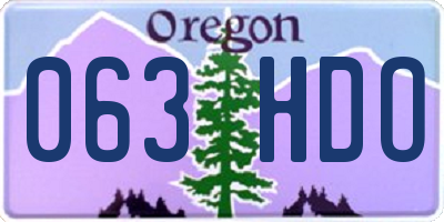 OR license plate 063HDO