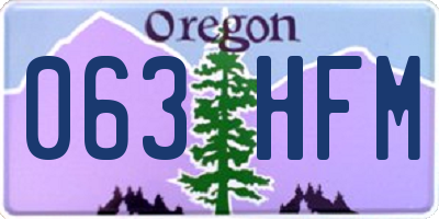 OR license plate 063HFM