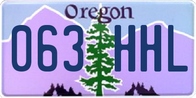 OR license plate 063HHL