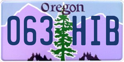 OR license plate 063HIB