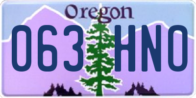 OR license plate 063HNO