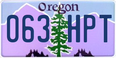 OR license plate 063HPT