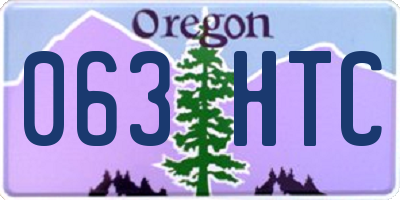 OR license plate 063HTC