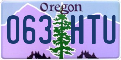 OR license plate 063HTU