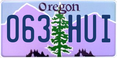 OR license plate 063HUI