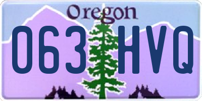 OR license plate 063HVQ