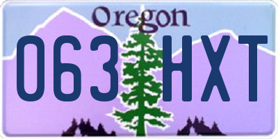 OR license plate 063HXT