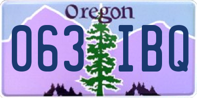 OR license plate 063IBQ