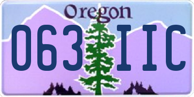 OR license plate 063IIC