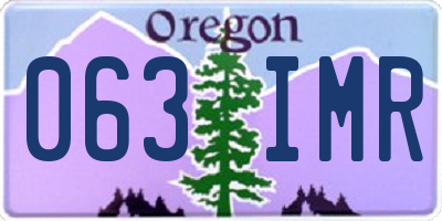 OR license plate 063IMR