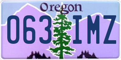 OR license plate 063IMZ