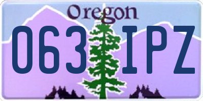 OR license plate 063IPZ