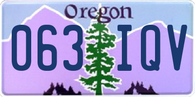 OR license plate 063IQV