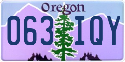 OR license plate 063IQY