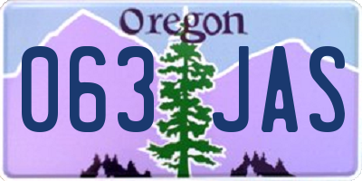 OR license plate 063JAS