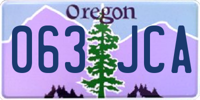 OR license plate 063JCA