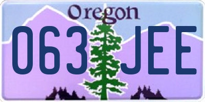 OR license plate 063JEE