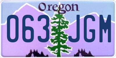 OR license plate 063JGM
